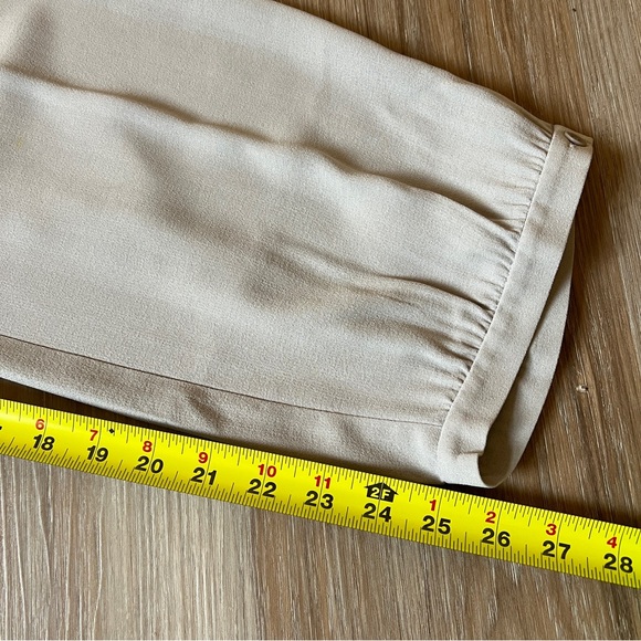 Eileen Fisher Silk Crepe Pleated High Rise Button Ankle Pants Gray S - Picture 5 of 9